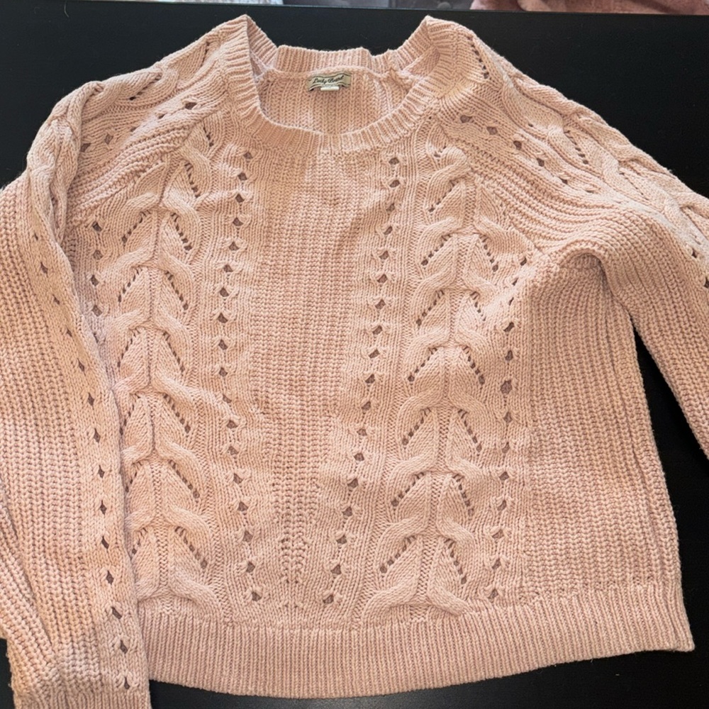 Lucky Brand Knit Sweater XL Light Pink